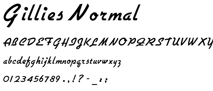 Gillies Normal font